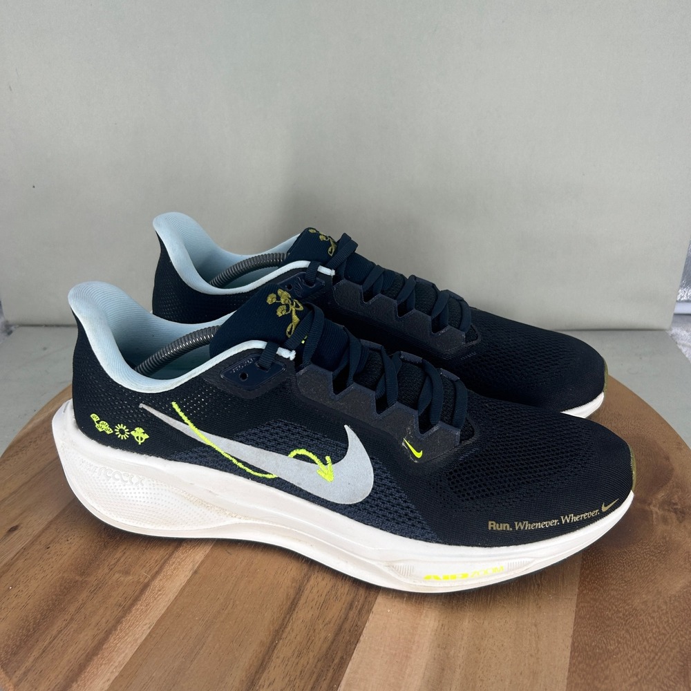 Nike Air Zoom Pegasus 41 Mens Size 12.5 Black Volt Running Shoes HQ3452-041